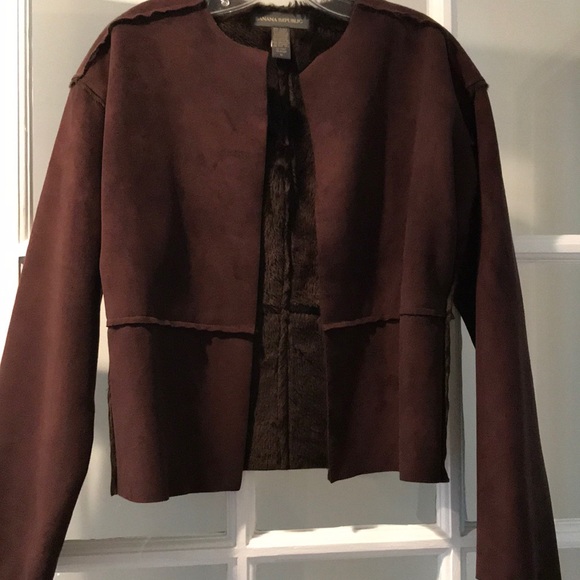 A.M.I. Chocolate Brown Suede Jacket
